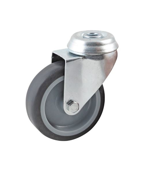 Avl 550850H Roulette Pivotante Œil Trou 50 Mm Caoutchouc Zinguée - Image 3