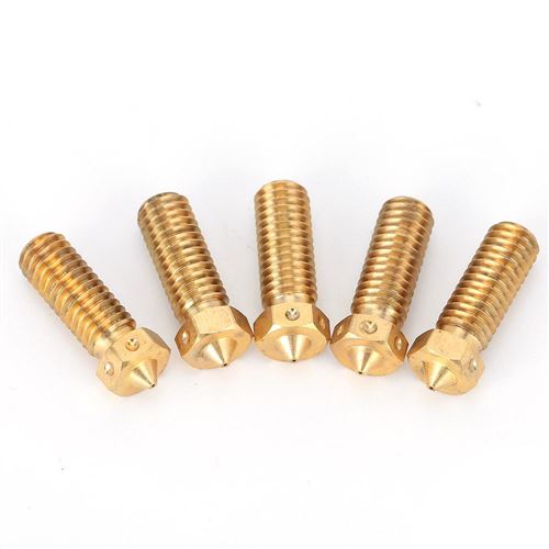 Buse Imprimante 3D / 5Pcs / En Laiton / 1.75Mm 0.4Mm Bec / Résistant À Hautes Températures / Extrudeuse