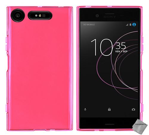 Housse etui coque pochette silicone gel fine pour Sony Xperia XZ1 avec film ecran - ROSE