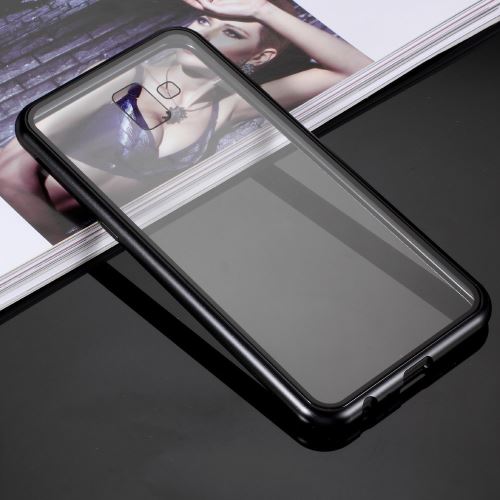 Coque en TPU cadre d'attraction magnétique noir pour votre Samsung Galaxy J6 Plus