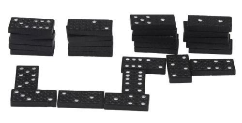 Lifetime Games jeu en bois domino 28, pierres 35 mm noir