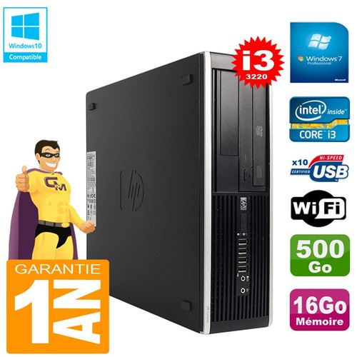 Pc hp compaq pro 6300 sff i3-3220 ram 16go disque 500go graveur dvd wifi w7 État correct -  reconditionné disponible sur Fnac