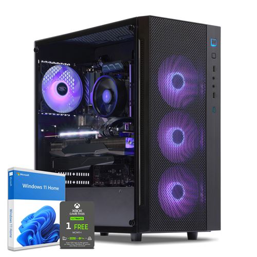 PC Gaming Intel Quad Core, GTX 1650, 16 Go RAM DDR4, 480Go SSD, 2To HDD, USB 3.1, CardReader. PC Gamer Advanced. Unité centrale avec Win 10