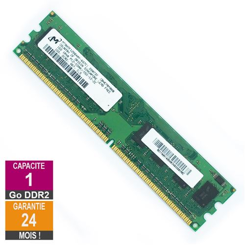 Barrette Mémoire 1Go Ram Ddr2 Micron Mt8Htf12864Ay-667E1 Dimm Pc2-5300U 1Rx8