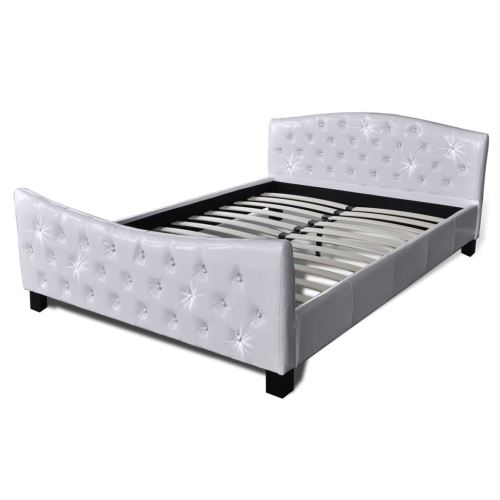 vidaXL Bedframe kunstleer 140x200 cm wit