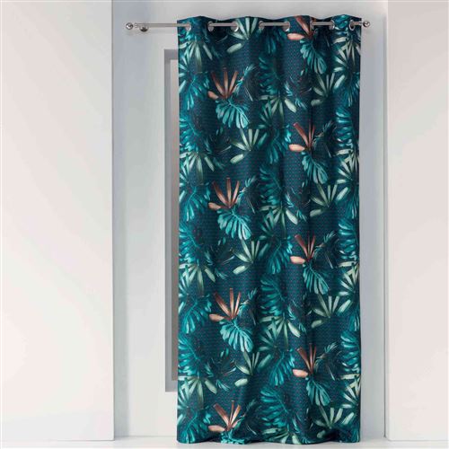 Rideau à oeillets Blue Garden 140x260 cm