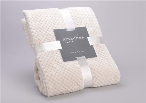Amadeus Plaid damier 130x170 - Beige - Polyester - vue 1
