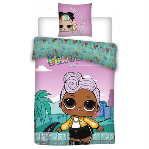 LOL Surprise Outrageous - Parure de Lit Enfant - Housse de Couette Coton