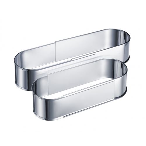Moule à patisserie réglable - Forme ovale - Inox