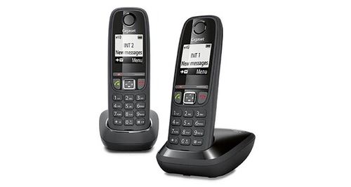 Gigaset AS470 Duo - Téléphone sans fil avec ID d'appelant - DECTGAP - noir + combiné supplémentaire