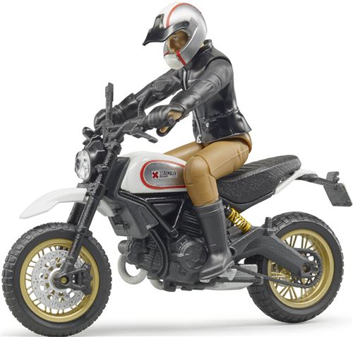 Bruder Ducati Scrambler Desert Sled avec chauffeur Bruder