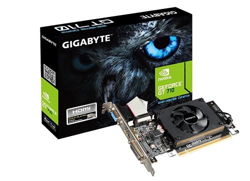 Gigabyte Cartes Graphiques Gaming Ventilateur à Profil Bas 2Go Noir