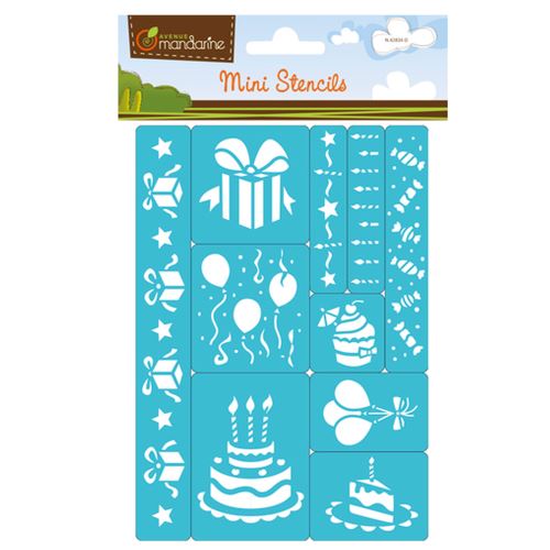 Mini pochoirs anniversaire avenue mandarine
