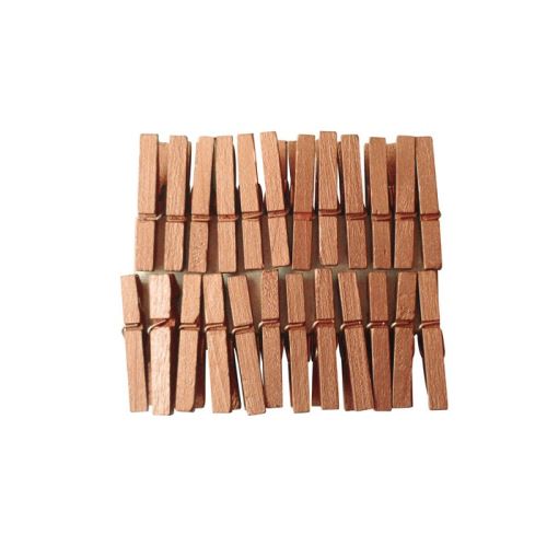 Mini pinces linge bois 3 cm - Cuivres