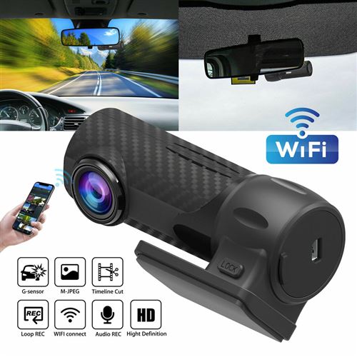 15€04 sur Caméra cachée voiture 1080P HD DVR Dash Cam Recorder avec mode de  stationnement WiFi G-capteur - Vidéo embarquée - Achat & prix