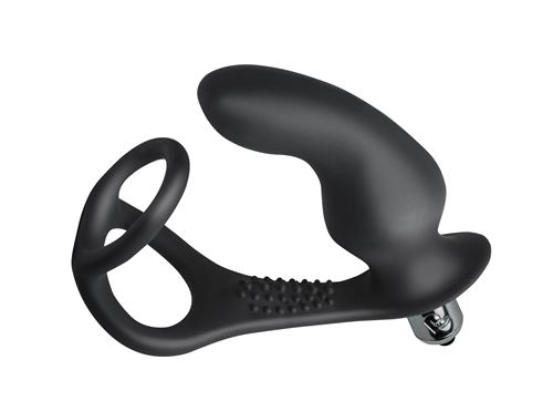 ROCKS-OFF Ro-Zen Pro - Plug Vibrant Et Cockring en Silicone Hypoallergénique, 7 Modes de Vibrations, Noir