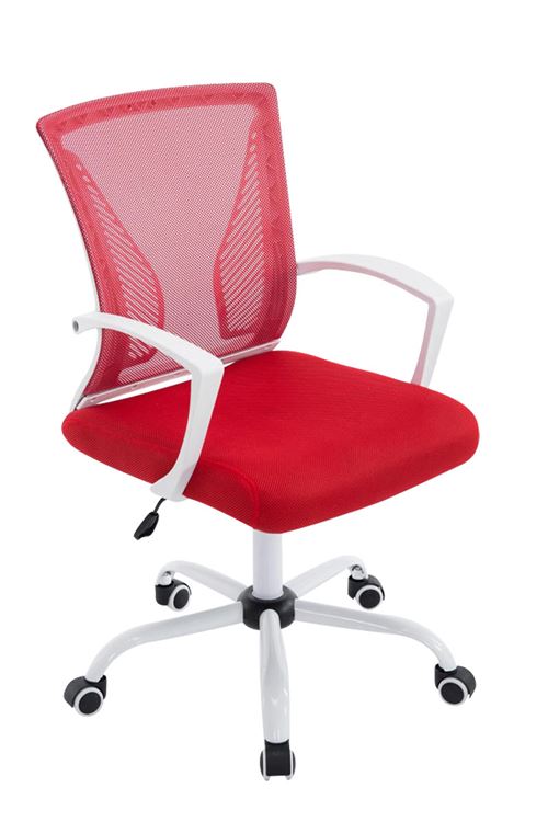 Fauteuil de bureau Tracy , Blanc/Rouge