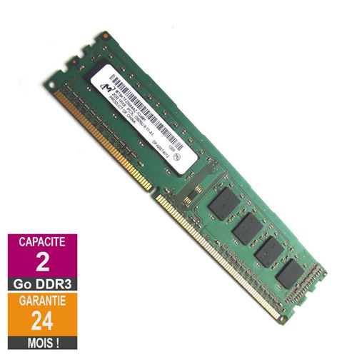 Barrette Mémoire 2Go Ram Ddr3 Micron Mt8Ktf25664Az-1G4M1 Dimm Pc3-10600U