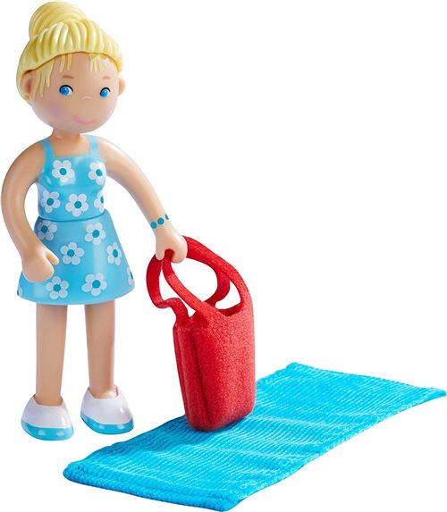 Little Friends poupée maison Mama Inesde poupée 12 cm bleu clair/rouge