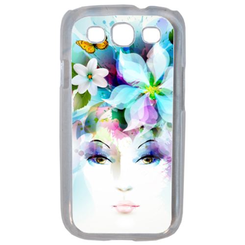 Coque Girl And Flowers Compatible Samsung S3 Transparent