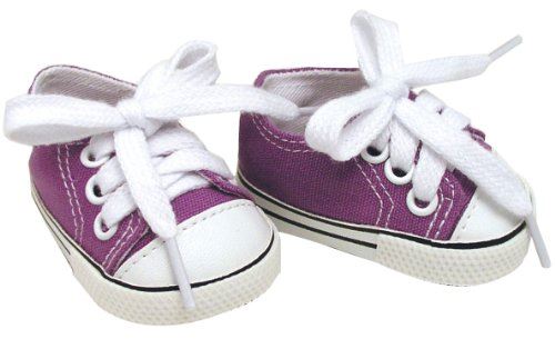 Sophias Dolls Sneakers fit for American girls and more 18 Inch Dolls, Shoes in Purple canvas
