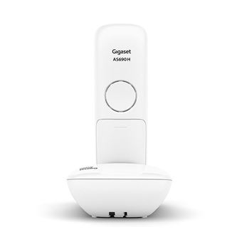 Gigaset AS690 Trio - Téléphone sans fil avec ID d'appelant - ECO DECT\GAP - blanc + 2 combinés supplémentaires