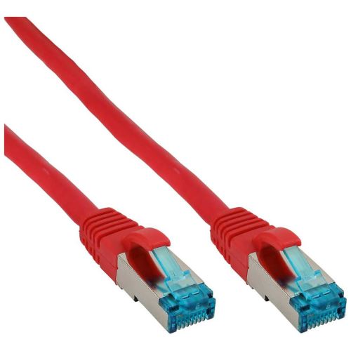 InLine - Cordon de raccordement - RJ-45 (M) pour RJ-45 (M) - 20 m - SFTP, PiMF - CAT 6a - démarré, sans halogène - rouge
