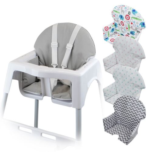 Housse d'assise pour chaise haute bébé enfant gamme Délice - Gris uni