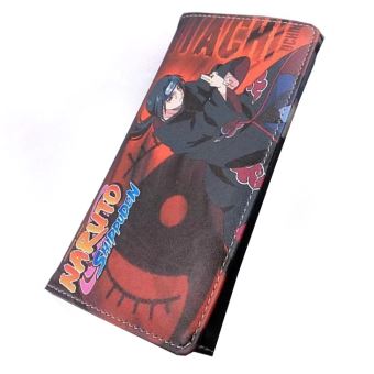 Portefeuille Itachi Uchiha Akatsuki – Portefeuilles Naruto Avec Poche Monnaie Zippée, Design Gris Clan Ninja