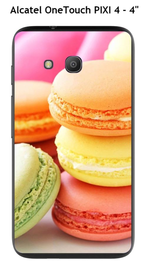 Coque TPU gel souple Alcatel OneTouch PIXI 4 - 4 design Macarons 1