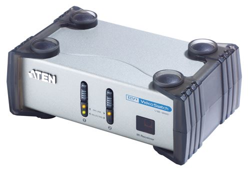 ATEN VS261 Commutateur audio-vidéo DVI à 2 ports avec télécommande infrarouge