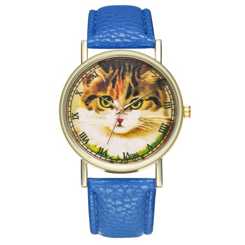 Quartz Montre T260-A pour hommes de style véritable chaton style classique femmesBleu foncé