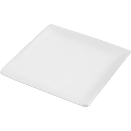 Creotime assiettes carrées 10 pièces 12,5 x 12,5 cm blanc