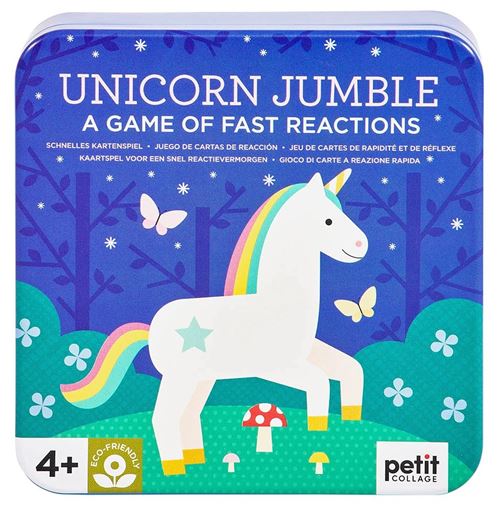 Petit Collage jeu de cartes Unicorn Jumble junior carton vert
