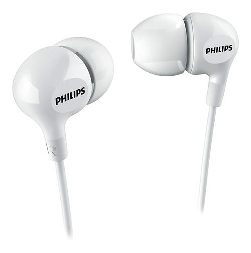 Philips She3550Wt/00 Casque Intra-Aural Écouteur Blanc - Casques (Intra-Aural, Écouteur, avec Fil, 11-22000 Hz, 1,2 M, Blanc)