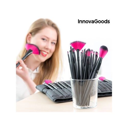 Ensemble de 24 Pinceaux et Brosses de Maquillage InnovaGoods