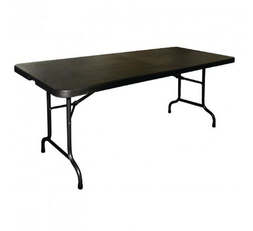 Table pliable au centre noire 1829 mm - Bolero - 73,5 cm