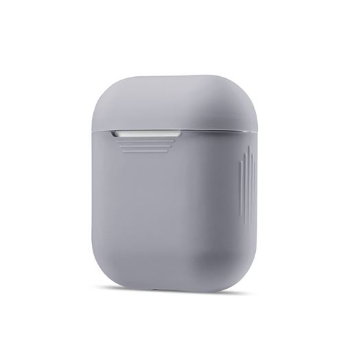 Coque en silicone souple étanche à la poussière gris pour votre Apple AirPods