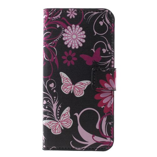 Etui en PU modèle fleur papillon pour votre Huawei Honor Y5 (2018)/Y5 Prime (2018)/Honor 7s/Play 7