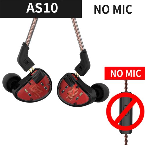 KZ AS10 5BA HiFi stéréo In-Ear haute résolution écouteurs intra-auriculaires