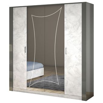 475 01 Sur Ombeline Armoire 4 Portes Avec Miroir Central Achat