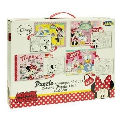 Disney Puzzles recto verso Minnie Mouse 4 pièces 45 pièces