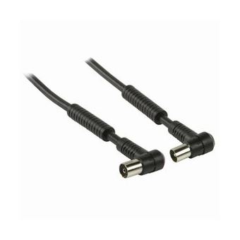 Cable antenne coude male femelle noir 2.5m
