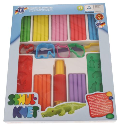 Feuchtmann Schul-Knet Pâte à modeler avec des figures 7 x 30 grammes