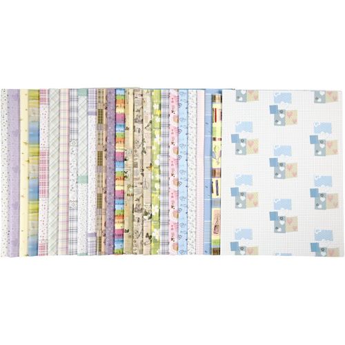 Creotime papier cadeau 50 pièces 80 g pastel multicolore