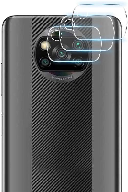 Advansia Lot de 3 Vitres protection d'ecran arriere en verre trempé pour Xiaomi Poco X3 NFC