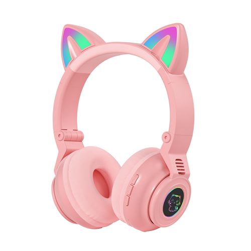 Generique Rose Casque Sans Fil Gm26 Stéréo Portable - Image 2