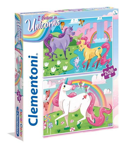 Clementoni Multicolore Puzzle Pieces Licornes 20 Pieces