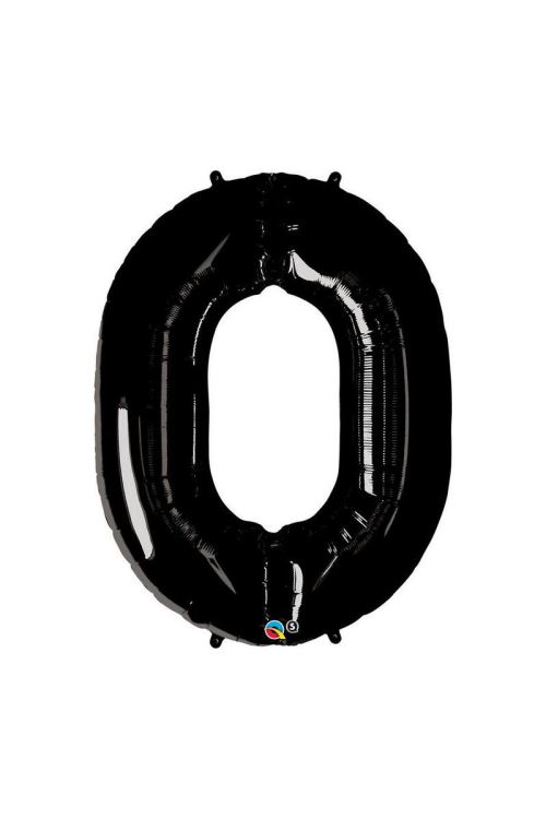Ballon Aluminium Chiffre 0 Noir 86 Cm 34 Qualatex© - Noir - 39 / 99cm