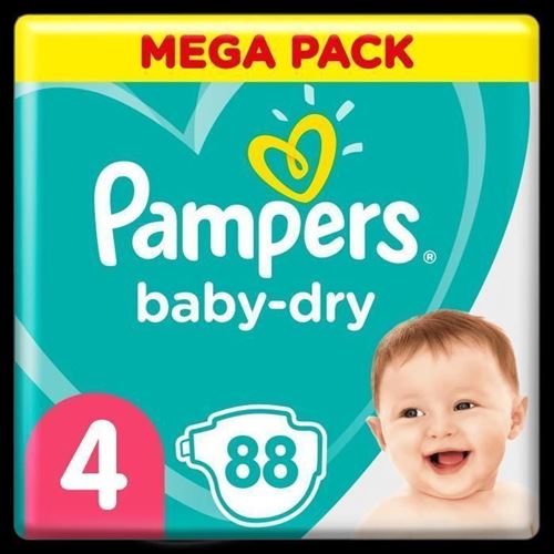 Pampers Baby-dry Taille 4, 88 Couches